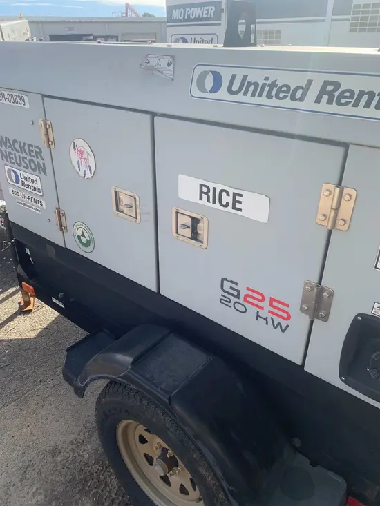 2019 Wacker Neuson G25 T4F Diesel Generator