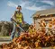 Orange and white Stihl backpack blower
