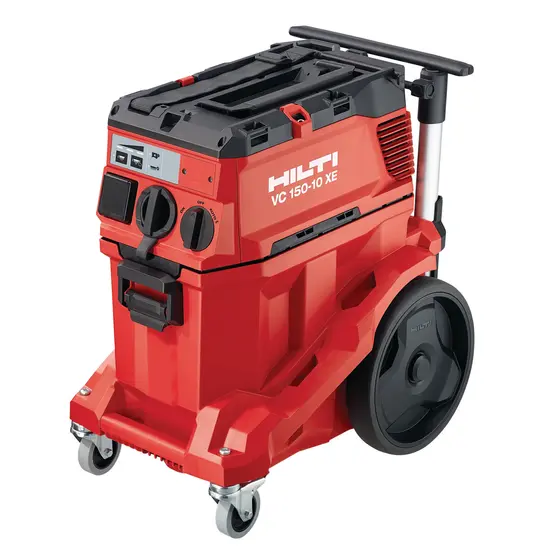 Red and black HILTI Concrete Dust Vacuum, Wet/Dry, Electric Powered