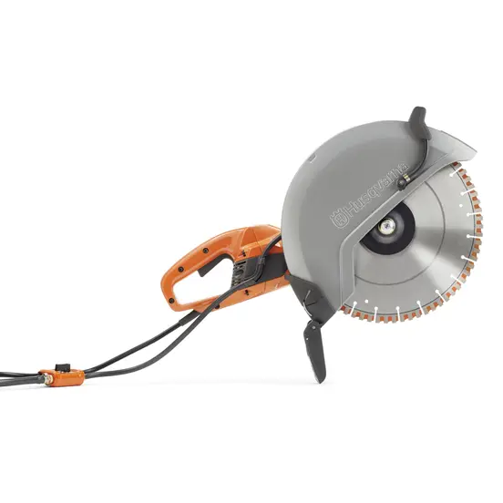 Orange Husqvarna 9 inch electric concrete cut off saw