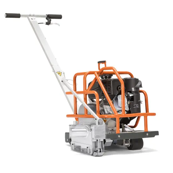 Orange and gray Husqvarna 6 inch Walk-behind Concrete Saw